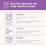 Purple Rhythm Tree 3-Piece Quilted Style Bedding