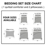 Book Garden 3-Piece Quilted Bedding Set