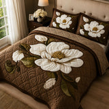 Magnolia Dream 3-Piece Quilted Bedding Set
