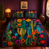 Cactus Bloom 3-Piece Duvet Cover Set