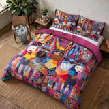 Fabric Donkey 3-Piece Quilt Style Duvet Cover Set