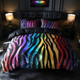 Neon Zebra 3-Piece Duvet Cover Set