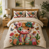 Patchwork Cow 3-Piece Quilted Bedding Set