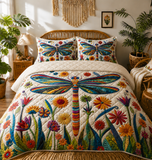 Dragonfly Garden 3-Piece Quilted Bedding Set