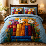 Book Garden 3-Piece Quilted Bedding Set