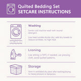 Book Garden 3-Piece Quilted Bedding Set