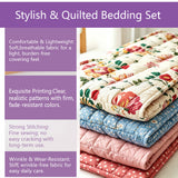 Book Garden 3-Piece Quilted Bedding Set